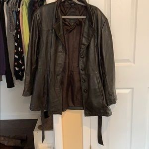 Leather coat